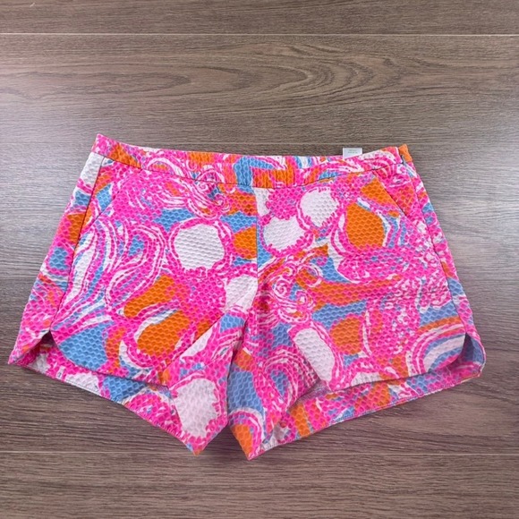 Lilly Pulitzer Pants - Lilly Pulitzer Adie Shorts Textured Cotton Feeling Tanked Bright Summer Preppy 8